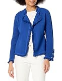 Picture of NIC+Zoe Fringe Mix Knit Jacket, Mazarine, XXL