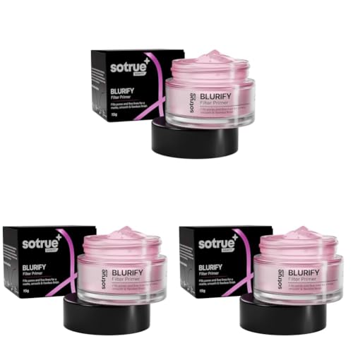 Image of Sotrue Blurify Filter Face Primer | Instantly Blurs Fine Lines, Wrinkles & Pores | Hydrating, Lightweight & Non-Sticky | For Flawless & Smooth Makeup Base | Cruelty-Free - 15gm (Pack of 3)