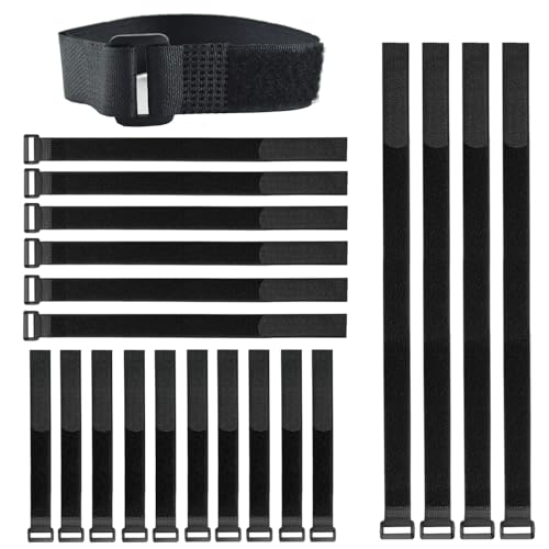 HUAHAITGCH 20 Pack(8"-12"-16") Reusable Fastening Cable Straps,Cinch Straps