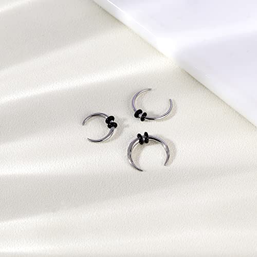 Zs 9Pcs 14G 16G Pincher Tapers Septum Rings, Stainless Steel Buffalo Horseshoe Stretcher Expander Piercing For Stretching Pierced Nose Ear Gauge (16G,8Mm) #TOP4