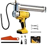 Cordless Grease Gun Compatible with Dewalt 18V 20V Battery, 5 oz/min 12,000 PSI Electric Grease Gun Kit, 22 inch High Pressure Long Hose and Quick-Release Coupling (Battery Not Included)