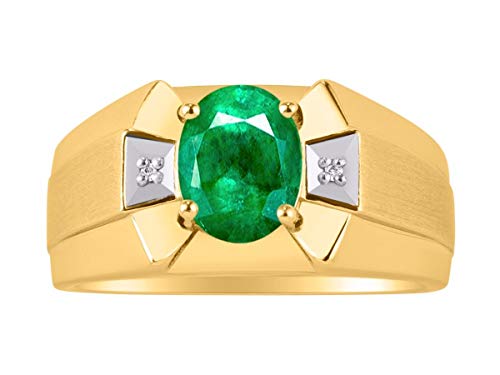 Bague émeraude verte RYLOS, le cadeau d'anniversaire idéal pour le mois de mai