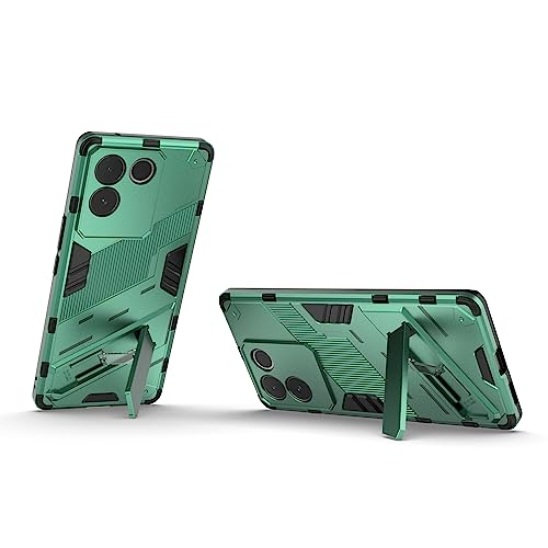 Image of Back Case Cover Compatible for Vivo T2 Pro 5G | 360 Degree Protection | Camera Protection | Kickstand Case | Shockprof Case | (Green)