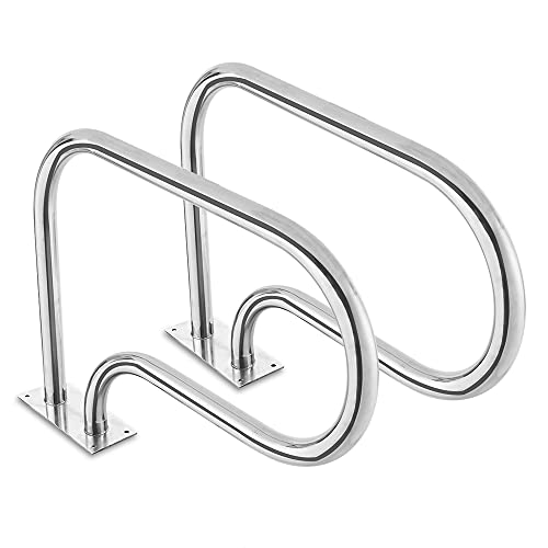 Baranda para piscina acero inoxidable con base curva miniatura 1