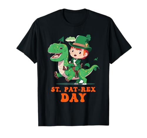 Happy St Pat Rex Day St Patrick Day T-Rex Leprechaun T-Shirt