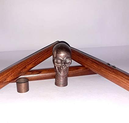 Vintage Antique Style Solid Brass Wood Walking Stick Cane Skull Designer Handle…