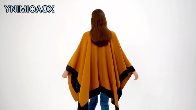 YnimioAOX Women's Shawl Wrap Poncho Sweater Open Front Cape for