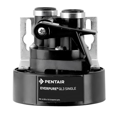 Everpure EV9259-14 QL3 Single Filter Head with Bracket, Shut-off valve, and 3/8 inch NPT threads