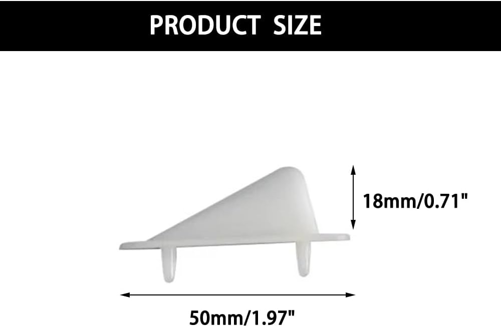 4PCS RC Airplane Nylon Fixed Tip Protector Wing Tip Protector Protecting Corner for RC Plane Aircraft Helicopter DIY Model Plane Parts (50x18mm White)