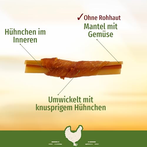 SmartBones Chicken Wrapped Sticks Medium - Hundesnack mit Huhn für mittelgroße Hunde, Kaustangen mit weicher Textur, ohne Rohhaut, 5 Stück