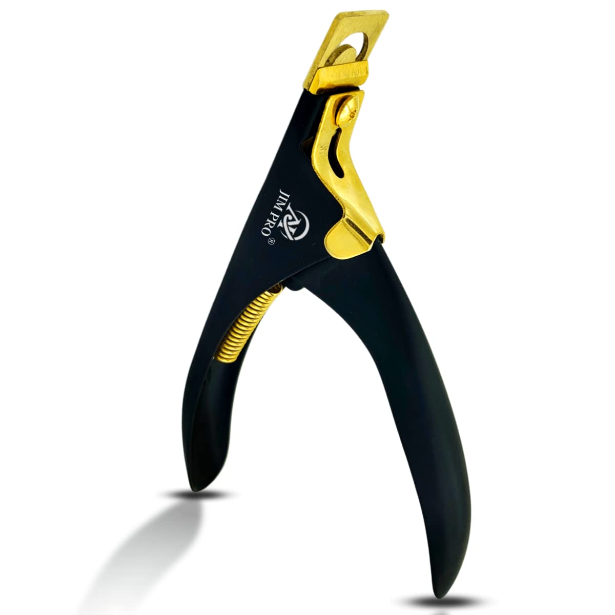 Cortaúñas postizas de acrílico profesional para uñas acrílicas, herramienta de manicura de uñas negro/dorado, herramienta de manic