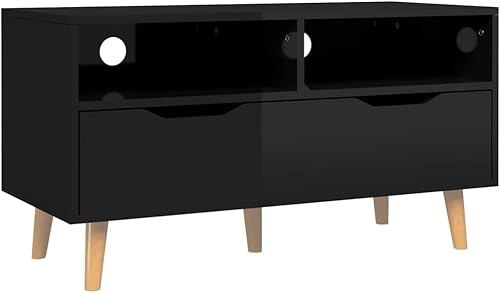 Miniatura 2 de TV Stand, Television Stands Media Console Entertainment Center Console Table Suitable for Living Room Home Office Bedroom Lounge High Gloss Black