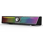 Smalody Computer Speakers, PC Speakers, Stereo Bluetooth Speakers Dynamic Cool RGB LED Design with Microphone Compatible with Desktop/Laptop/Smartphone/Game Console