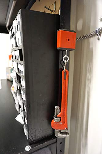 Master Magnetics 07504 Retrieving And Holding Magnet, Durable Plastic, 40 Lb, 2.375" Length, 2.375" Width, 0.75" Height With Eyebolt, Nuts And Magnetic Shields, Red/Black #TOP5