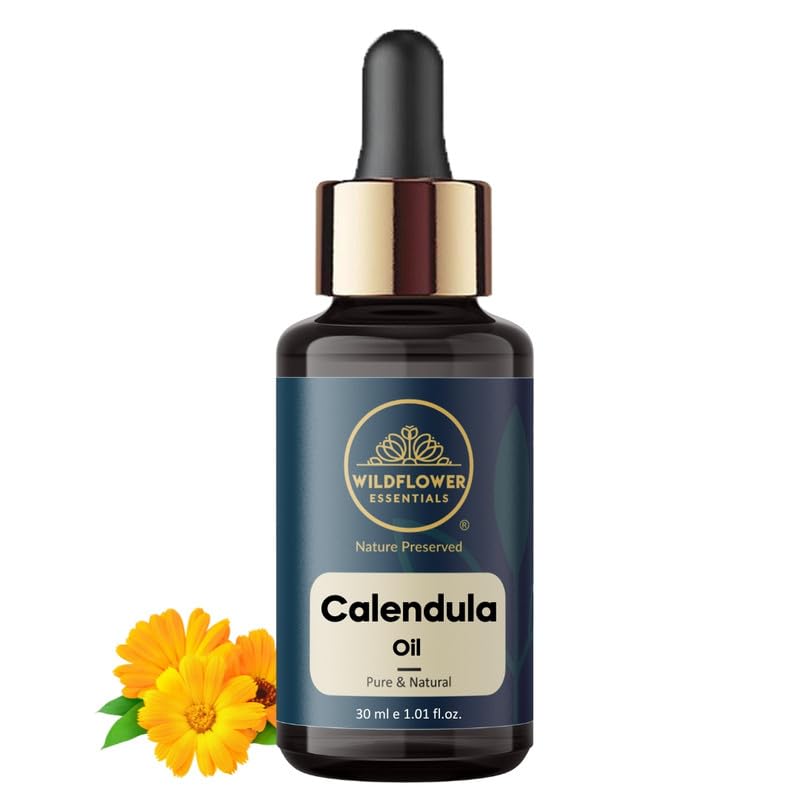 Image of Calendula Oil for Face Skin Hair & Body Hydration Pure & Natural (30ml)
