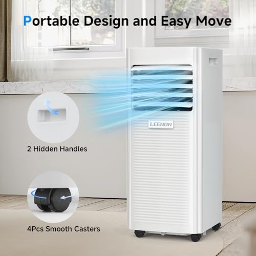 9000 BTU Portable Air Conditioner, 3-in-1 Portable Air Conditioner Unit, Dehumidifier and Fan Modes, Remote Control, 24H Timer, Sleep Mode, Exhaust Kit