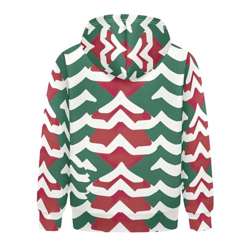 Kids Hoodies Sweaters Christmas Xmas Trees Hooded Sweatshirts with Big Pockets for Boys Girls B04003112