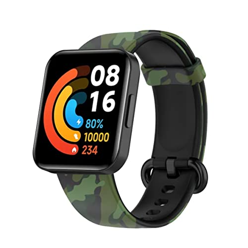 Image of YODI Soft Silicone With Metal Buckal Classic Strap Bands for Redmi Watch 2 Lite /Redmi GPS Smart Watch Only, Comfort and Flexible Straps for Men Women and Kids (Army Green)