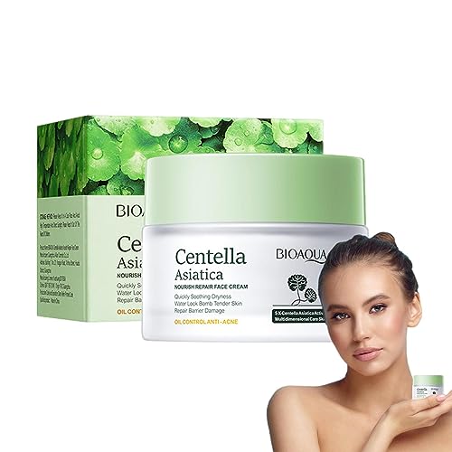 Crema facial Centella Asiatica - Crema Facial Hidratante, Reparadora Para Mujer | Crema hidratante 50 g, crema reafirmante para la piel para mujeres que repara la centella asiática Pw tools