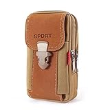 Multifunktionale Gürtel-Handytasche für Herren, Große Smartphonetasche Gürteltasche, Handytasche Werkzeughalter, Gürteltasche Herren Taillentasche, Handy Gürtel Tasche Outdoor Handyhülle (Khaki)
