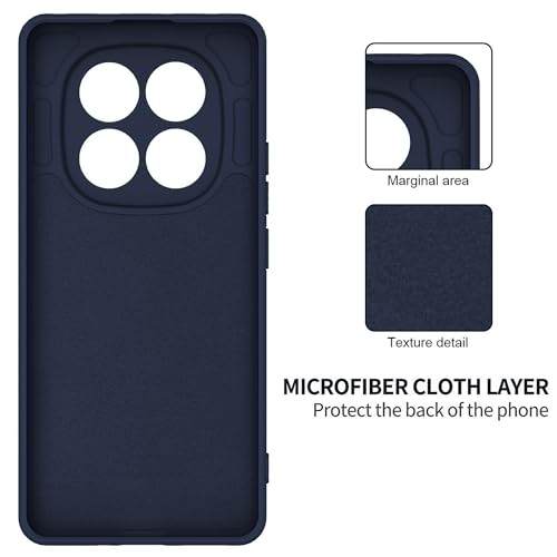 Image of FIRST MART Matte Silicone Back Cover for Redmi Note 15 Pro Plus - Blue