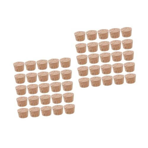 GRIRIW 60pcs Tapered Cork Stoppers for Wine Bottles Airtight Sealing Plugs for Home Brewing Multi-functional Wood Bottle Stoppers Fits