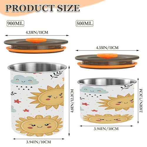 Envase hermético de café de acero inoxidable 17 oz miniatura 3