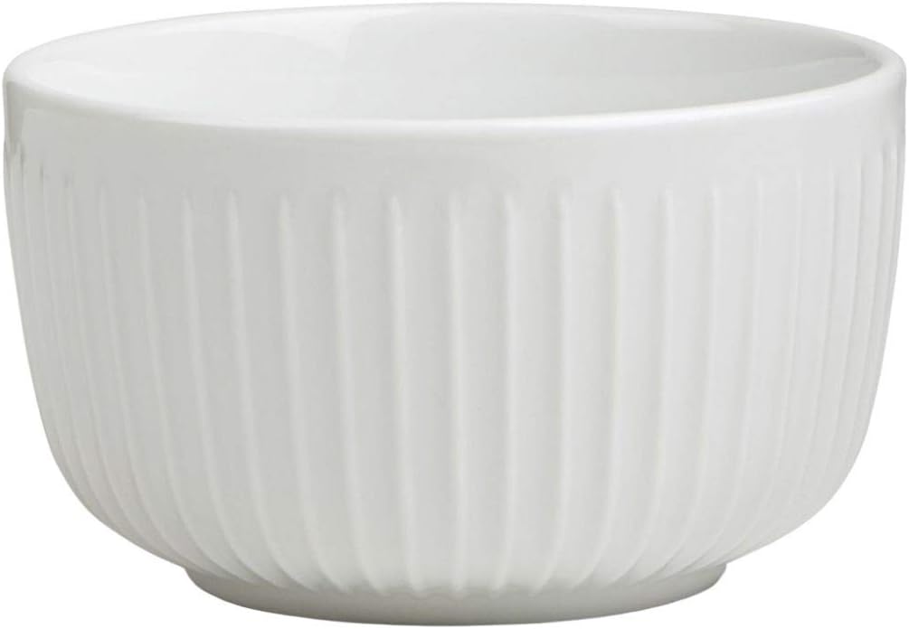 Kahler Hammershoi Bowl, White, 3"H x 4.7"D, 18.6 oz, Designed by Hans-Christian Bauer, Gift Box Included
