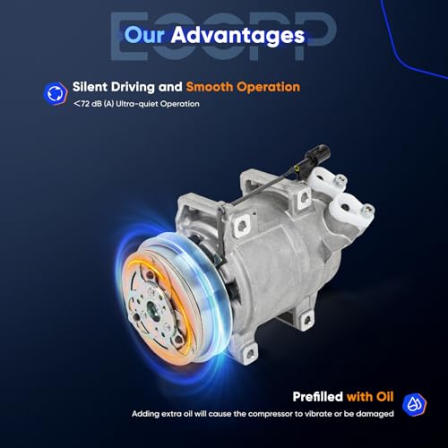 Image of ECCPP AC Compressor Fit for Mitsubishi L200 2.4L 2.5L 2008-2015 | Fast Cooling AC Compressor with Clutch