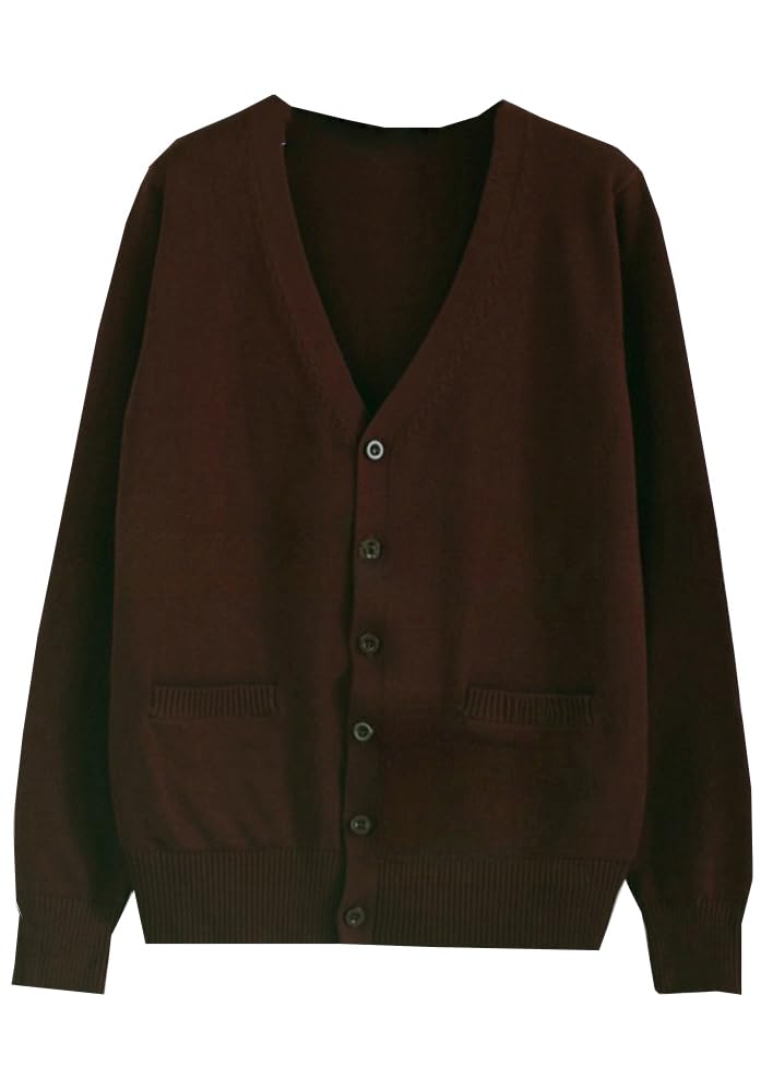 Solid Color Knit Cardigan JK Uniform V-Neck Cardigan Kawaii Long Sleeve Sweater for Women