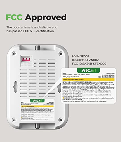 Image of Atcalll Cell Phone Booster, Band 12 /17 /13 /5 /2 /25 /4, Supports All U.S. Carriers, Boosts 5G 4G LTE Cellular Voice & Data, Coverage Up to 5000 sq.ft, Cell Phone Signal Booster FCC Approved