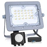 【Alta luminosità e basso consumo】 Il faretto integra chip LED e lenti ottiche di alta qualità, che rendono l'illuminazione più luminosa e la distanza di illuminazione più ampia, fino a 10 metri, fornendo una maggiore luminosità rispetto ad altri faretti. Il faretto LED da 20 W sostituisce la tradizionale lampadina Incandescente da 165 W, risparmiando oltre l'85% della bolletta elettrica. Ideale per l'illuminazione a LED per esterni.
