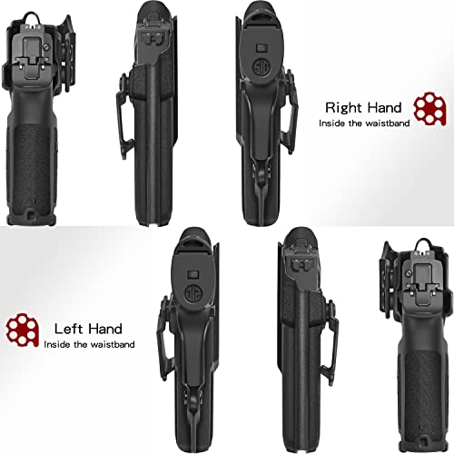 Amberide Iwb Kydex Holster Fit: Sig Sauer P320 Carry/Compact Pistol | Inside Waistband | Adjustable Cant | Us Kydex Made (Black, Right Hand Draw (Iwb)) #TOP2