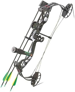 PSE Archery Mini Burner Compound Bow-Hunting-Arrow-Set - Right Hand - Black - 25-40