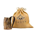 NAQSH Handcrafted Drinking Horn Mug - Handmade Viking Tankard For Coffee, Ultimate Unique Ox Norse...