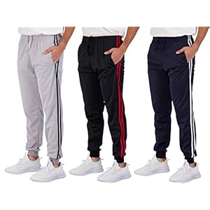 3 Pack Boys Tricot Sweatpants Joggers Kids Boy Jogger Sweatpant Pant Track Pants Athletic Workout Gym Apparel Training Fleece Tapered Slim Fit Tiro Soccer Casual Clothing,Set 2,L (14/16)