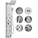 VEVOR Shower Panel Tower System, 5 Shower Modes, Digital Display Shower Panel, Rainfall, 8 Massage Jets, Tub Spout, 3-Setting Handheld Shower Head 59