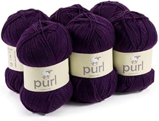 Purl 100g Premium Acrylic Yarn 102 Cream, Pack of 6
