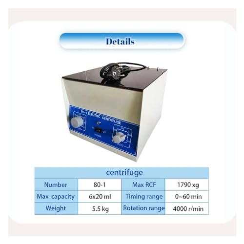 Máquina centrífuga PRF de sangre de baja velocidad de 4000 rpm con rotor de 6 x 20 ml para uso clínico en laboratorio