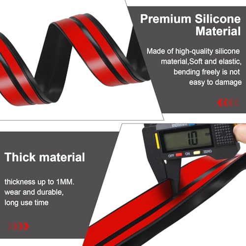 Image of URBANMONK T-Shape Silicon Door Bottom Sealing Strip | Window Sealing Strips for Gap | Door Bottom Sealing Strip Guard | Protector from Cockroach, Insect, Bugs, Air & Dust | (Black, 3 Meter)