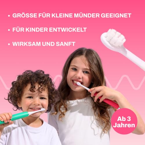 My Variations ® - Packung mit 3 elektrischen Schallzahnbürstenköpfen für Kinder – von Zahnärzten empfohlen – weiche Borsten aus Dupont Nylon – ab 3 Jahren – Bild 4