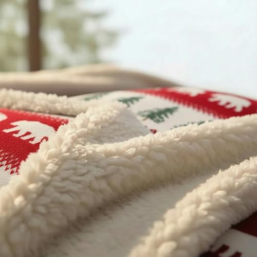 Image of Eddie Bauer - Sherpa Throw Blanket for Couch 50x60 - Ultra Soft Reversible Fleece & Plush Sherpa Blanket, Warm Cozy Bear & Pine Cabin Throw for Sofa, Bed, Living Room Decor