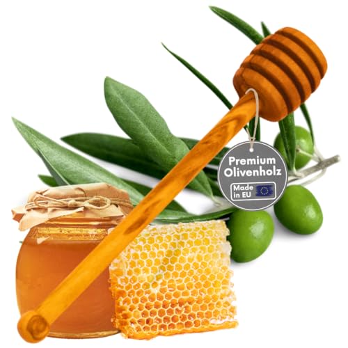 TOPANBIETER 999 Ustensile de cuisine en bois d'olivier (Cuillère à miel)