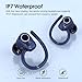 Wireless Earbuds,50H Stereo Ear Buds Dual LED Display, Bluetooth 5.3 Headphones Sport, 2025 Bluetooth Earbuds with 4 ENC Noise Canceling Mic, IP7 Waterproof Earphones with Earhooks for Running, Navy