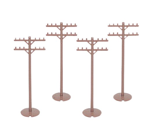 Bachmann Trains - Scenery Accessories - Telephone Poles (12 Pcs) - Ho Scale #TOP11