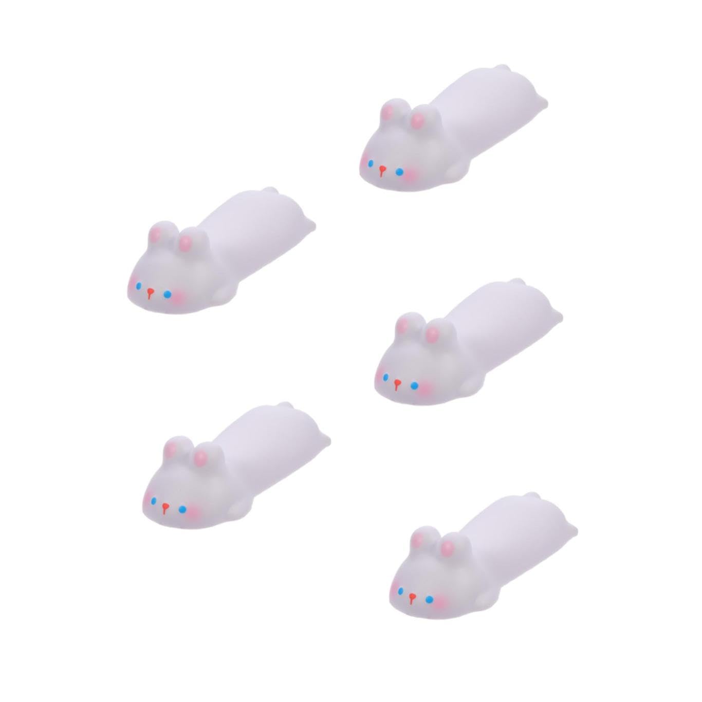 HOMSFOU 5 Pezzi Cuscino Poggiapolsi per Mouse Cartoon Bunny Ergonomico per Ufficio Design Leggero e Confortevole per Lavoro Alle e Fatica