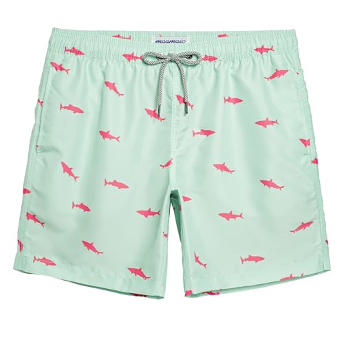 Image of maamgic Mens Swim Trunks Quick Dry Swim Shorts with Mesh Lining Funny Swimwear Bathing Suits 7inch