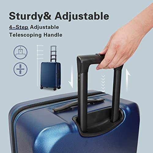 Verage Freeland Large Luggage with X-Large Spinner Wheels, Expandable Hardside Travel Luggage, Rolling Suitcase TSA Approved (29-Inch, Blue)3