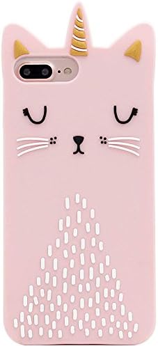 Artbling Cat Unicorn Case for iPhone 6 Plus/6s Plus+Silicone 3D Cartoon Animal Pink Cover,Kids Girls Cool Lovely Cute Cases,Kawaii Soft Rubber Unique Character Fashion Funny Protector for iPhone 6Plus