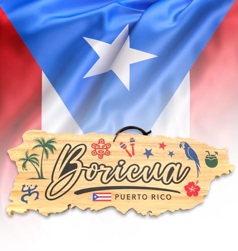 Tabla de cortar de madera con forma de Puerto Rico miniatura 2